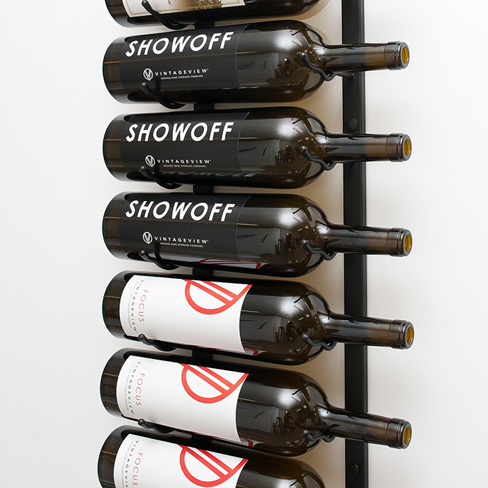 Porte-bouteille de table moderne pour 12 bouteilles en métal noir mat - Vin